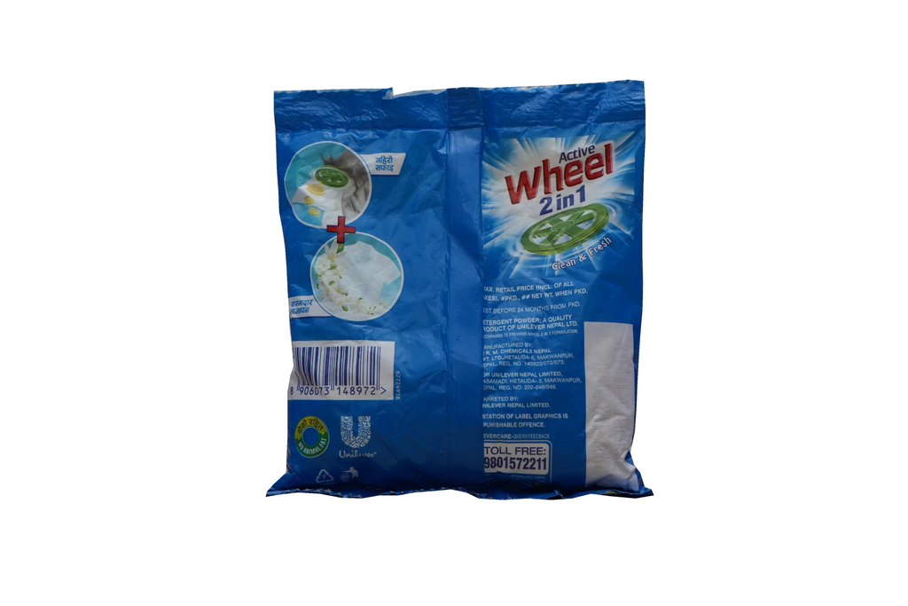 ACTIVE WHEEL 2 IN 1 CLEAN & FRESH DETERGENT SMALL BLUE PACK